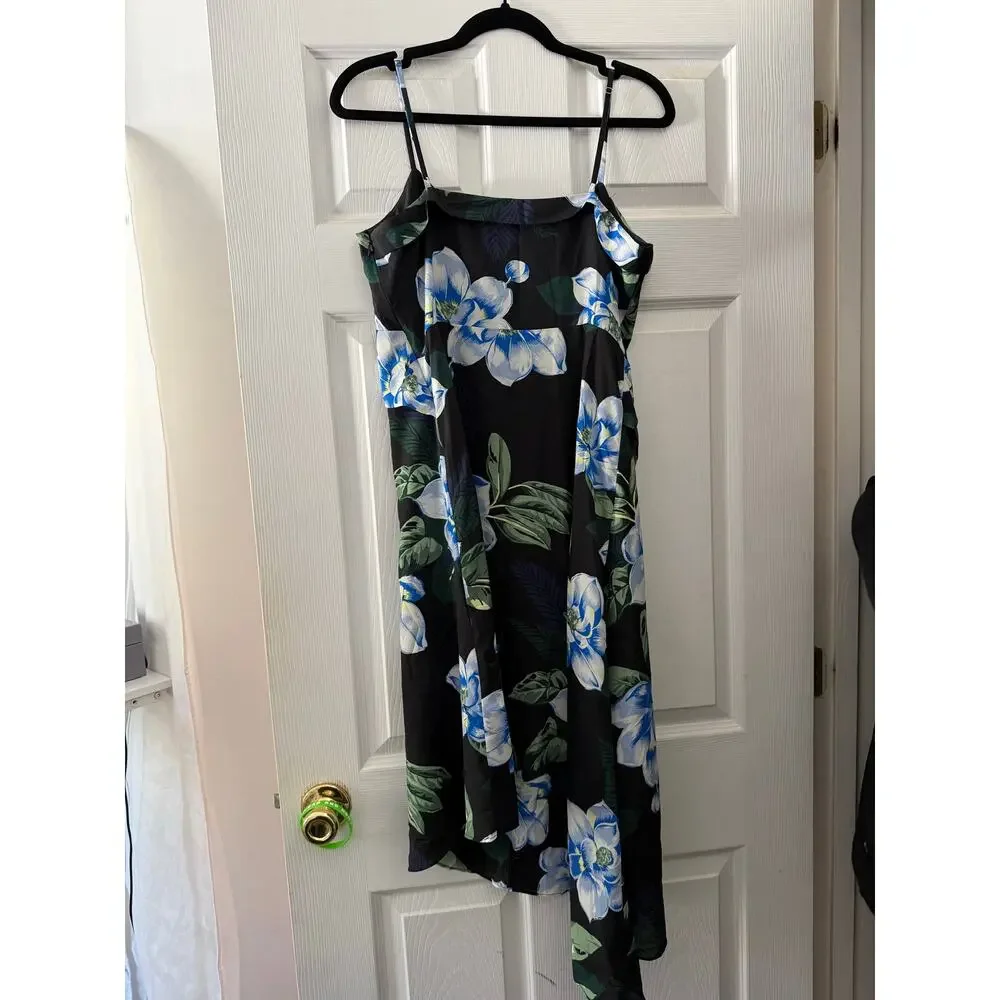 Blue Floral Dress By Banana Republic Size 8 - Picture 3 of 7